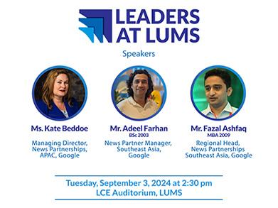 Leaders at LUMS with Senior Executives at Google